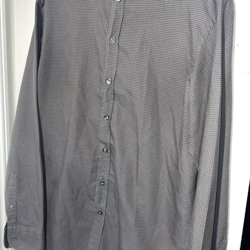Armani Collezioni Gray Casual Button Down Shirt